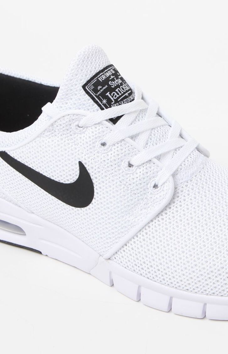 nike sb stefan janoski max black & pine mesh shoes