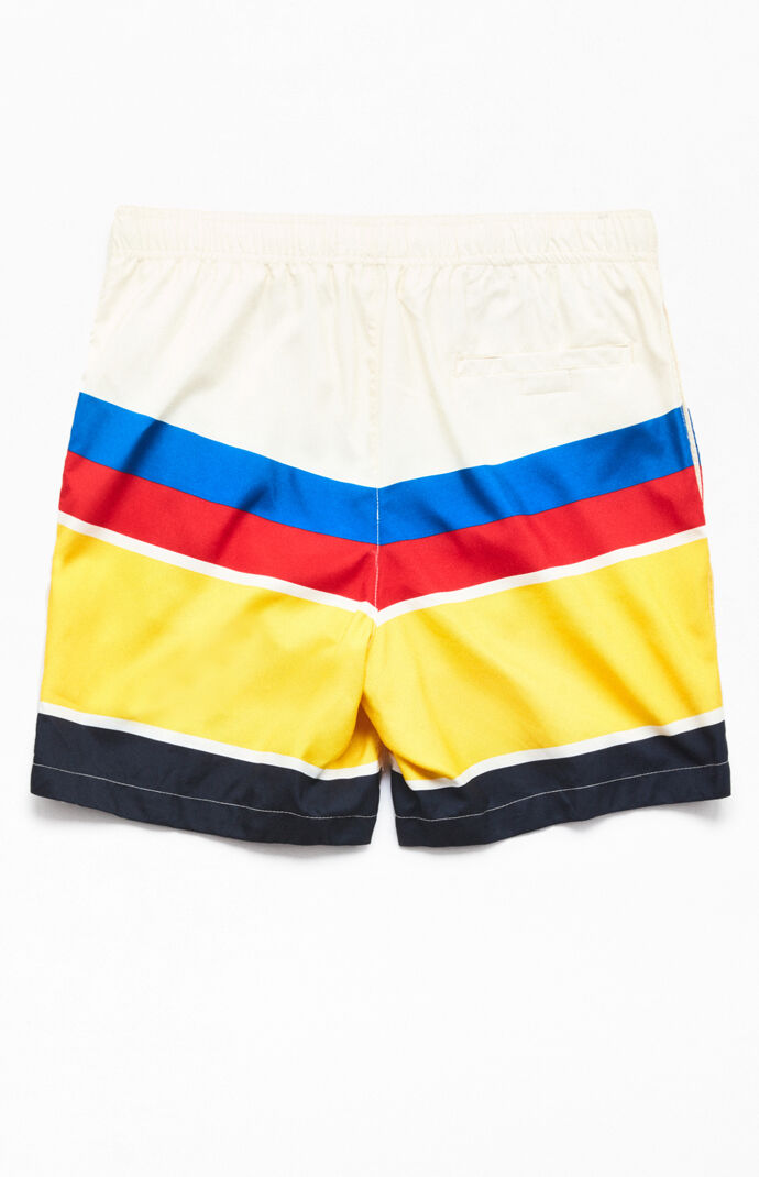 pacsun racing stripe 17" swim trunks