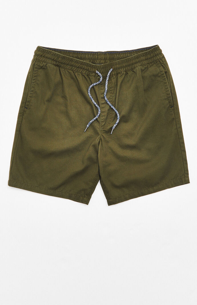twill jogger shorts for men