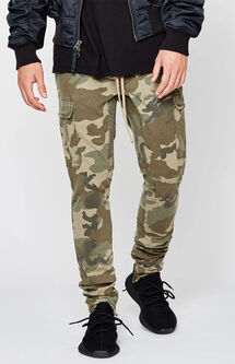 pacsun drop skinny camo cargo jogger pants