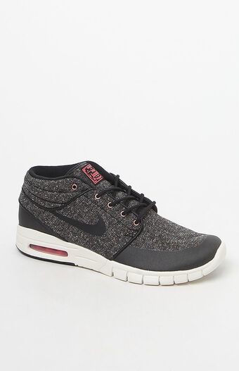 Nike Sb Stefan Janoski Max Mid Black Tweed Shoes Nike Sb Stefan Janoski Max Mid Black Tweed Shoes