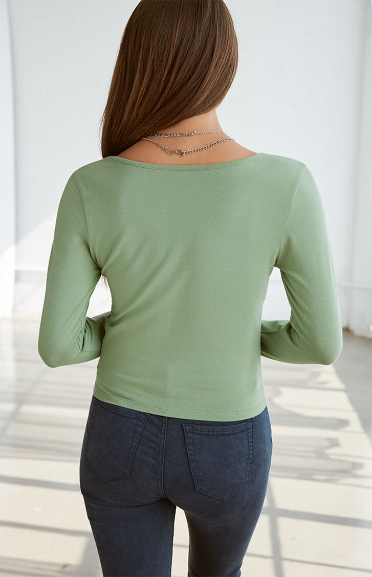 PS Basics by Pacsun Cropped Long Sleeve Top at