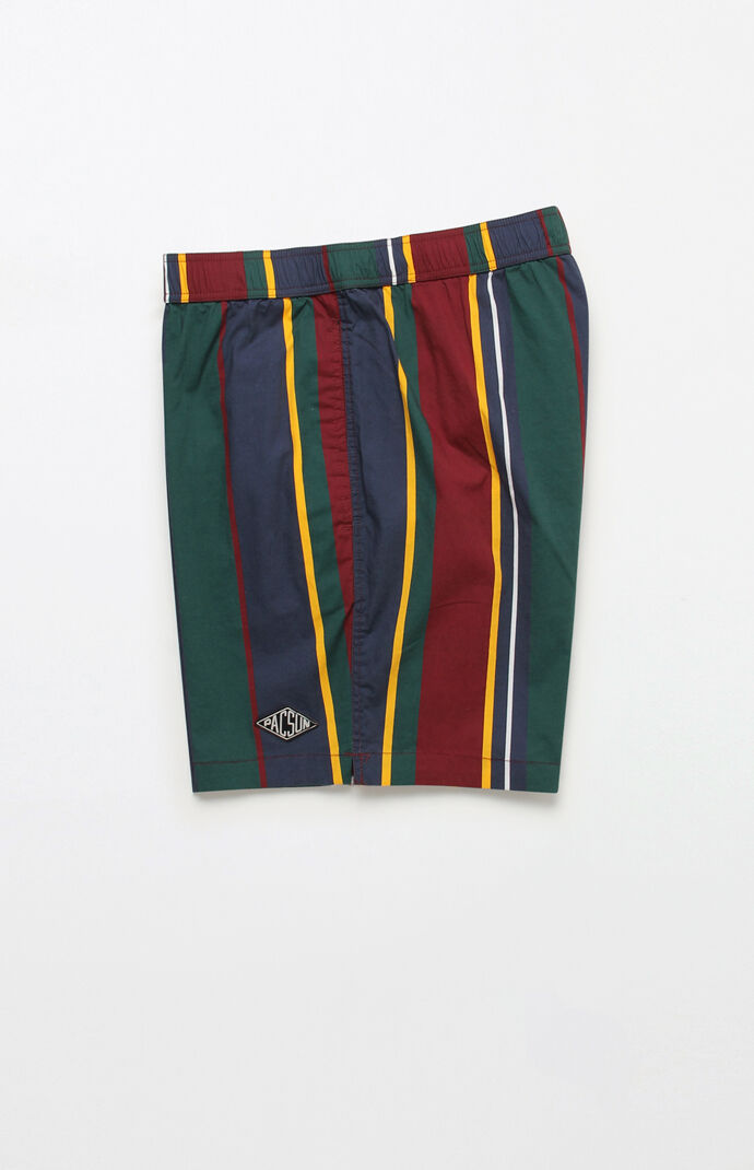 pacsun jetty stripe 17" swim trunks
