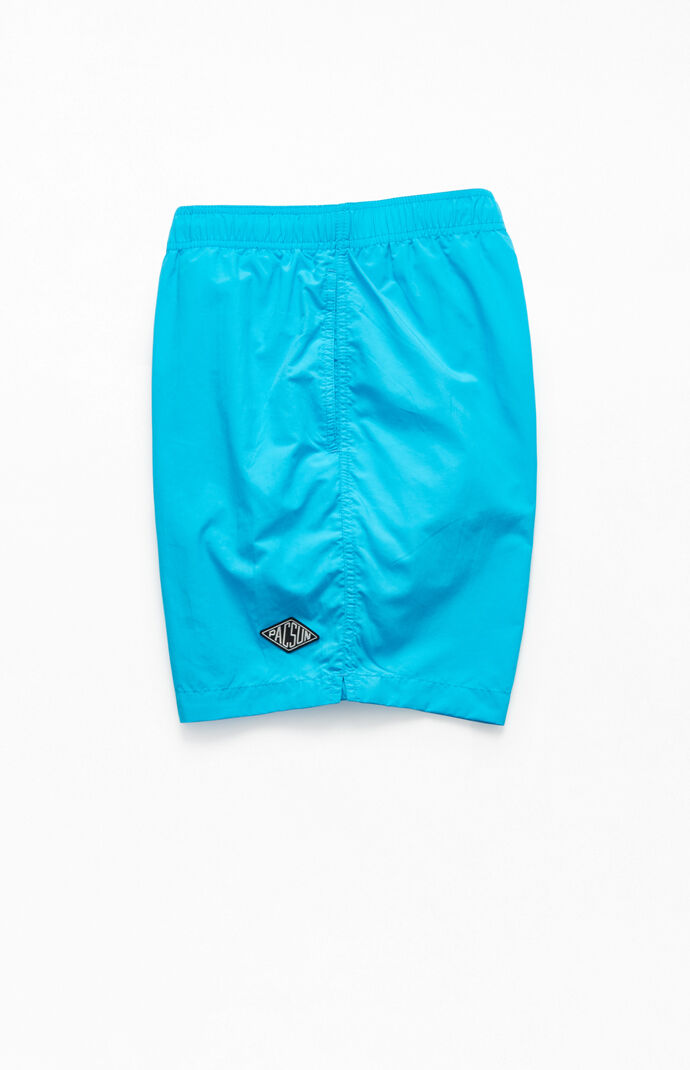 pacsun solid neon 17" swim trunks