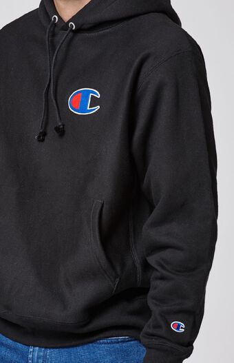 champion small c reverse weave pullover hoodie