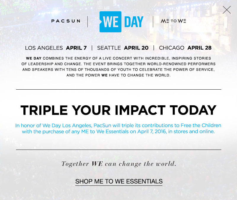 We Day Los Angeles Triple Your Impact