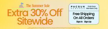 The Summer Sale. Extra 30% Off* Sitewide. Pacsun Rewards Ends Soon | Members Only. FREE SHIPPING ON ALL ORDERS*. *Valid on select styles and brands. Savings not applicable to taxes. Pacsun rewards members receive free standard shipping. U.S. only. Must be logged into account to qualify. Shipments to AK, HI, PR and Military APO/FPO do not qualify for free shipping. Offer subject to change.