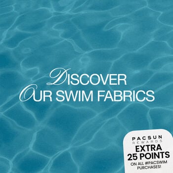 PacSun Rewards Extra 25 points on all #pacswim purchases! New Re-Engineered Swim. Featuring multiple fabric options and a full mesh lining to enhance comfort