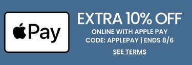 Apple Pay Now Thru August 6 EXTRA 10% Off* Online With Apple Pay Use Code: APPLEPAY *Extra 10% off exclusive offer is valid from July 23, 2025, at 6:00 a.m. PT to August 6, 2025, at 11:59 p.m. PT. Eligible on purchases made using Apple Pay and using promo code APPLEPAY at cart on www.pacsun.com and the PacSun iOS app. Some exclusions apply to offer, enter promo code APPLEPAY at cart to determine item offer eligibility. Offer excludes taxes. Apple Pay is a service provided by Apple Payments Services LLC, a subsidiary of Apple Inc. Neither Apple Inc. nor Apple Payments Services is a bank. Any card used in Apple Pay is offered by the card issuer. Apple Pay is a registered mark of Apple Inc.