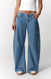 Womens ULTIMATE LOW RISE BAGGY BARREL Jeans