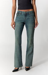 Womens Vintage Low Rise Bootcut Jeans
