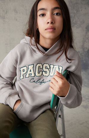 Gray Basic Hoodie image number 1