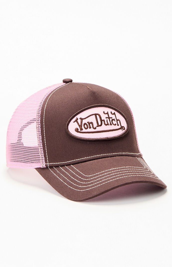 【Von Dutch】ピンクトラッカーキャップ★Trucker Snapback Hat Von Dutch Multicolor Trucker Snapback Hat-Pink