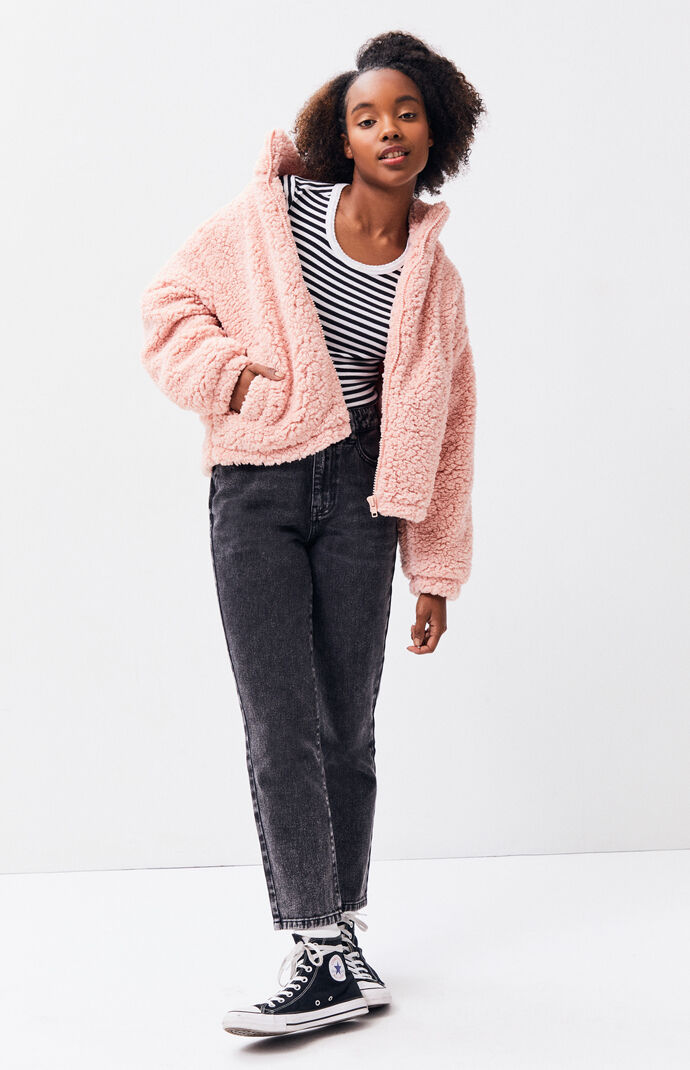 rosy sherpa jacket