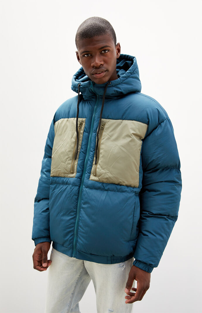 PacSun Colorblock Puffer Jacket PacSun