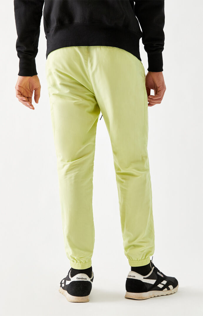 Lime Nylon Jogger Pants