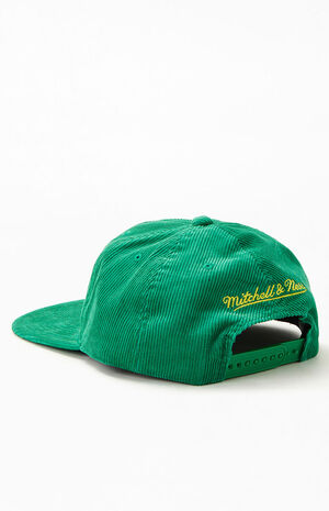 Mitchell & Ness Seattle Supersonics Off White Trucker Snapback Hat Green