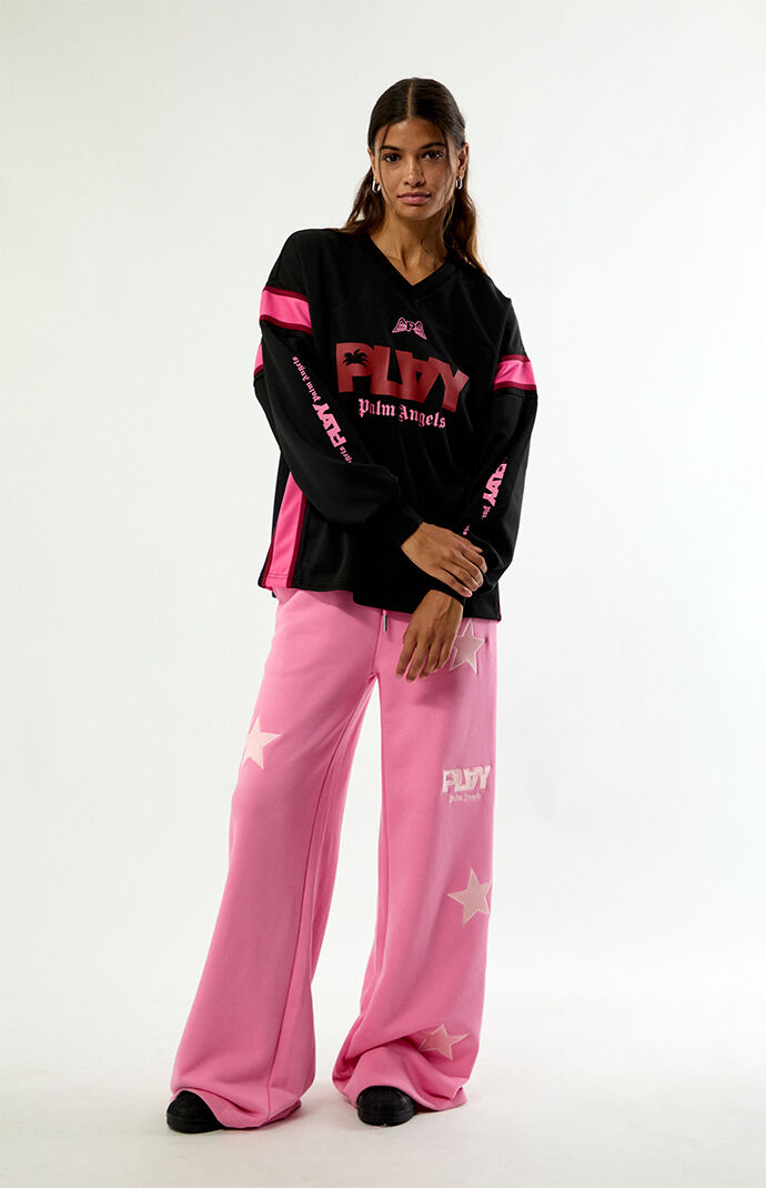 PLAY PALM ANGELS Long Sleeve V-Neck Jersey | Pacsun