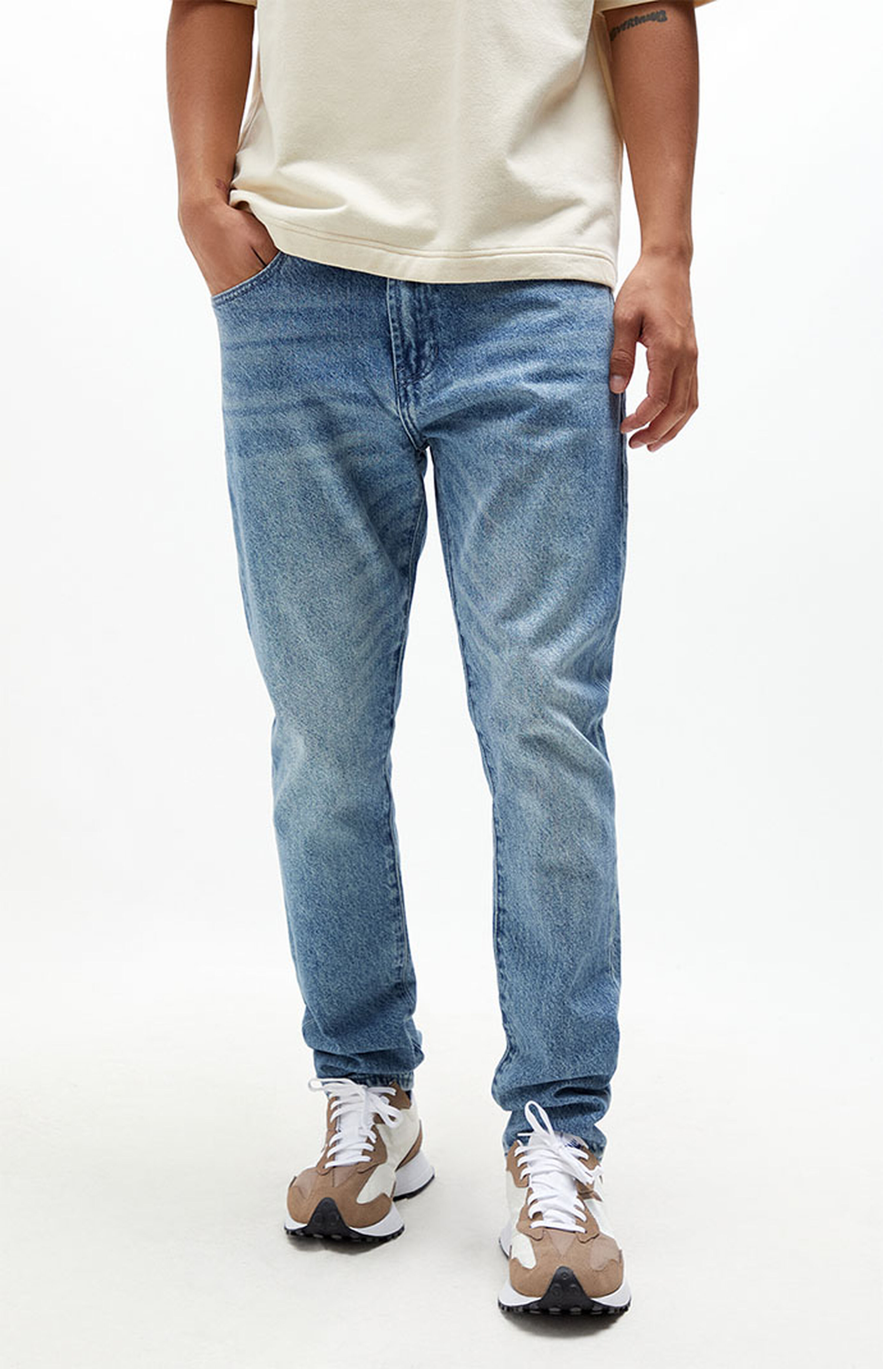 PacSun Graphic Medium Indigo Slim Taper Jeans PacSun