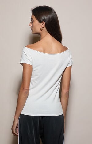 Emotionally Hibernating Off-The-Shoulder T-Shirt image number 4