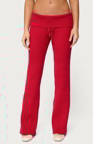 Adannah Foldover Ribbed Knit Pants image number 1