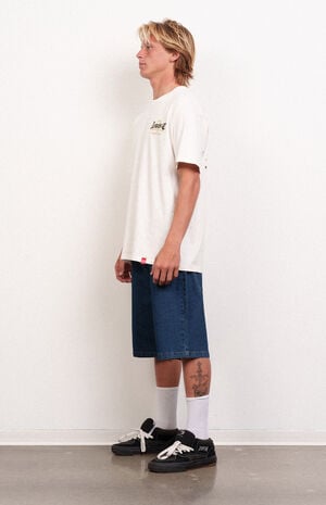 Indigo Wash Slacker Denim Jorts image number 4