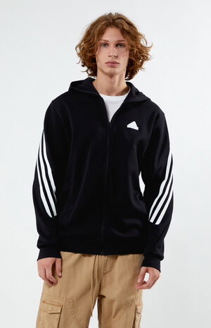 Essentials Fleece 3-Stripe Full Zip Hoodie image number 1