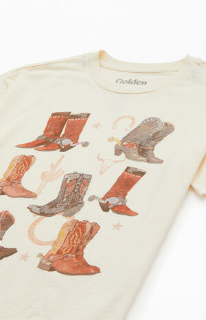 Kids Cowboy Boots Sketch T-Shirt image number 2