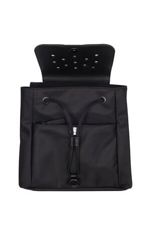 Black Mini Fashion Eva Flap Backpack image number 5