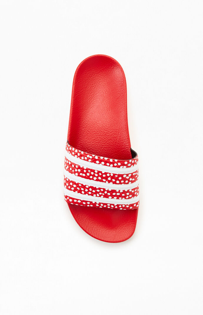 adidas polka dot sliders