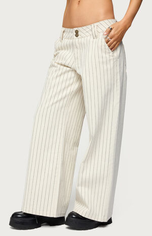 Petite Cory Striped Low Rise Jeans image number 2
