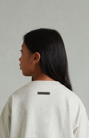 Kids Heather Oatmeal Classic Short Sleeve T-Shirt image number 5