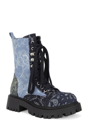 Women's Providence Denim Bandana Combat Boots image number 2