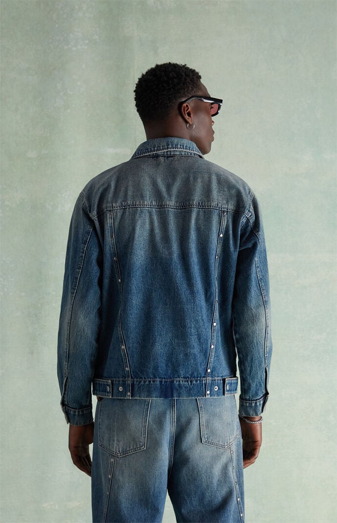 RARE DNM EDIT Medium Blue Studded Denim Jacket