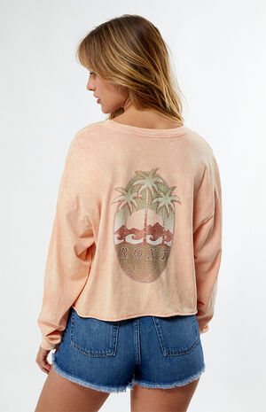 Palm Arcana Cropped Oversized Long Sleeve T-Shirt image number 4
