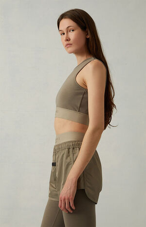Women's Desert Taupe Running Shorts image number 3