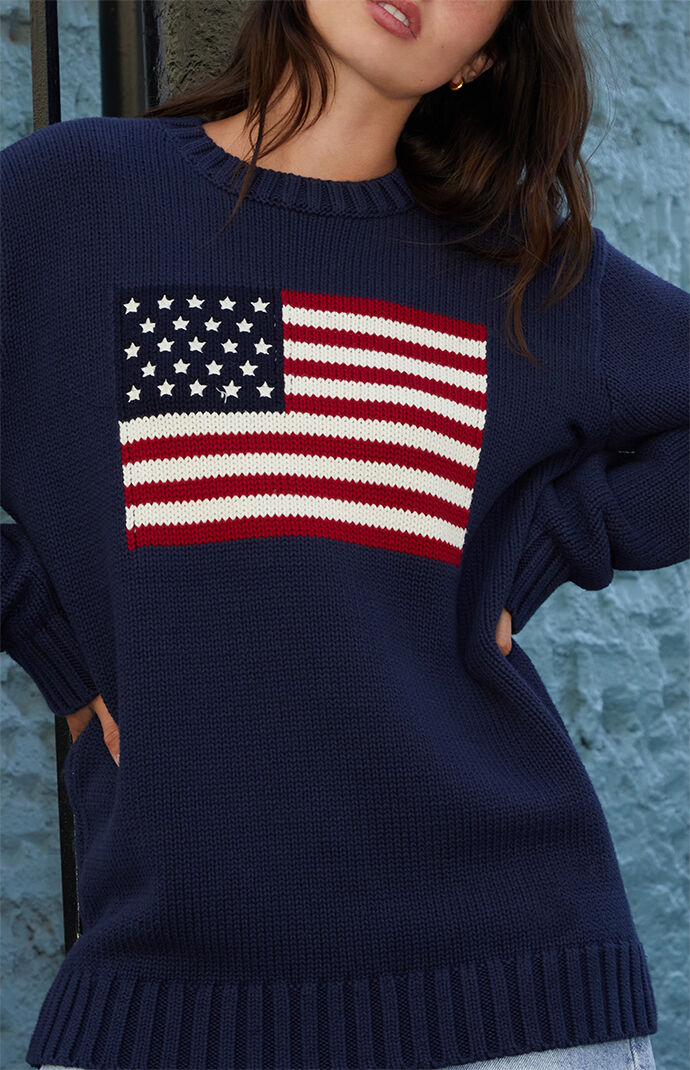 MASU｜2023AW MARBLE FLAG SWEATER MASU｜2023AW MARBLE FLAG SWEATER Crewneck