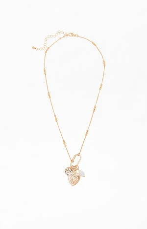 Laurie Gold Charm Necklace image number 1