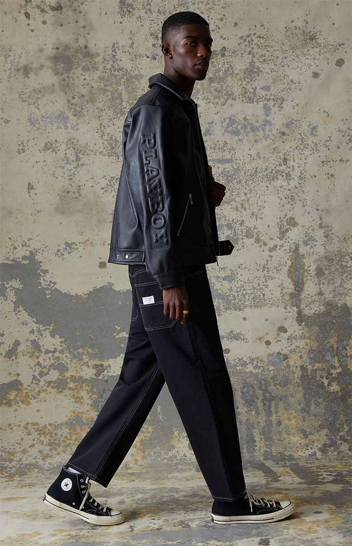 Faux deals leather jacket