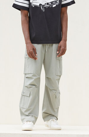Olive Baggy Cargo Pants image number 1