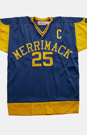 '80s Merrimack Hockey Jersey V-neck Graphic Top image number 4