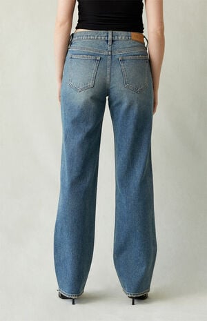 Jordyn Low Rise Straight Leg Jeans Medium Blue Tinted image number 5