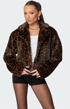 Lady Leopard Faux Fur Jacket