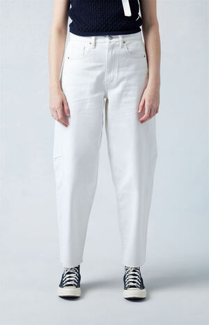 Eco White Barrel Jeans image number 2