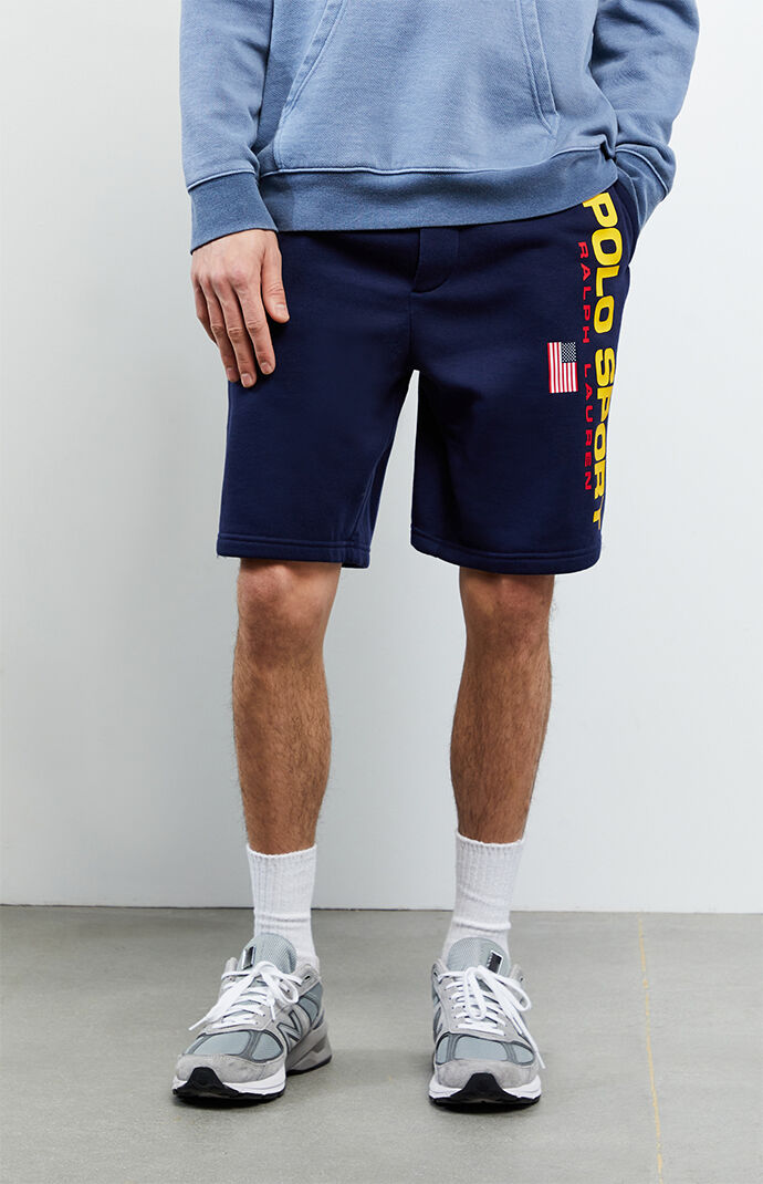 Navy Sport Fleece Shorts
