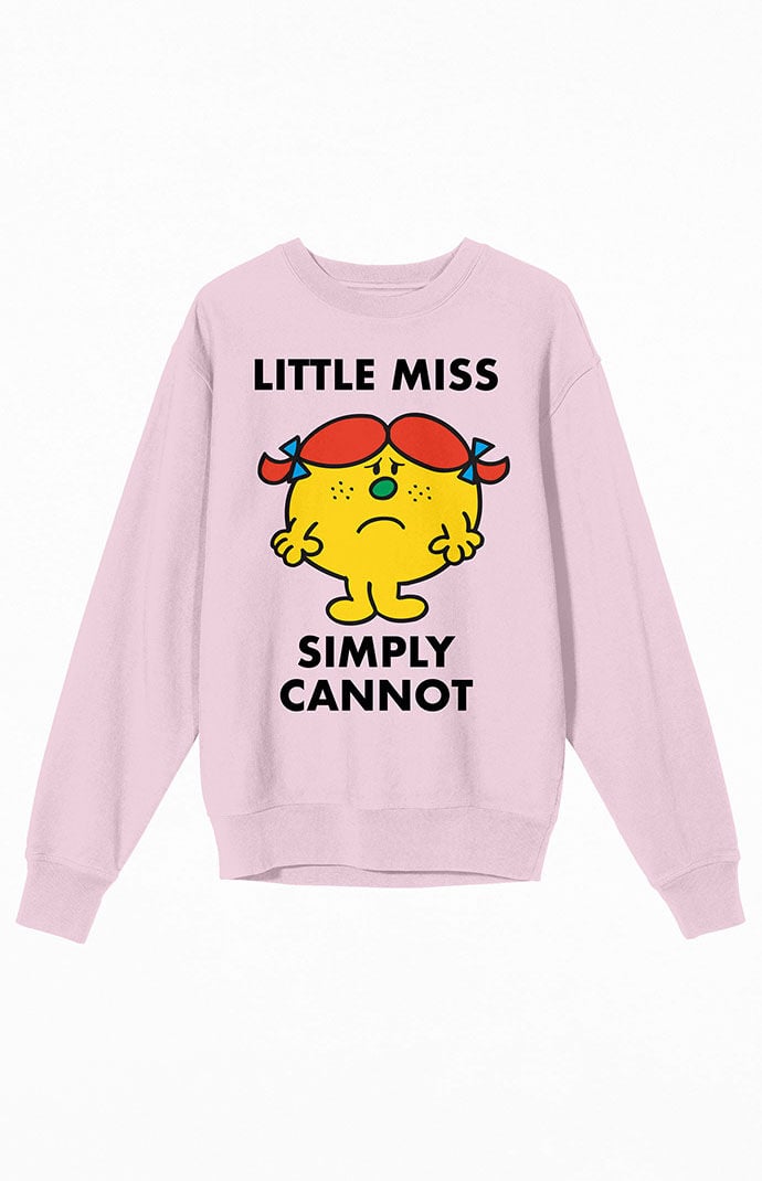 Women's Little Miss Simply Cannot Crew Neck Sweatshirt in Pink - Size Medium
