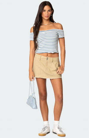 Shara Striped Off Shoulder Top image number 2