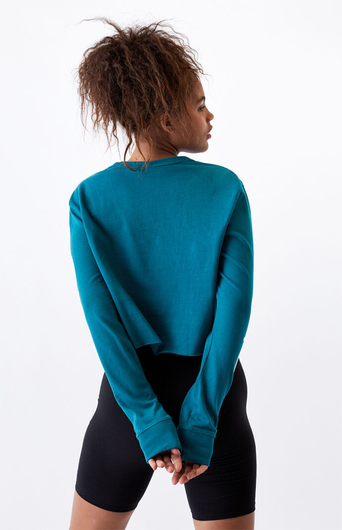 Jade Long Sleeve Boyfriend Crop T-Shirt