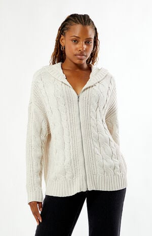 Dylan Zip Up Hooded Cardigan image number 2