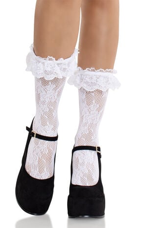 Blossom Lace Ankle Socks image number 1